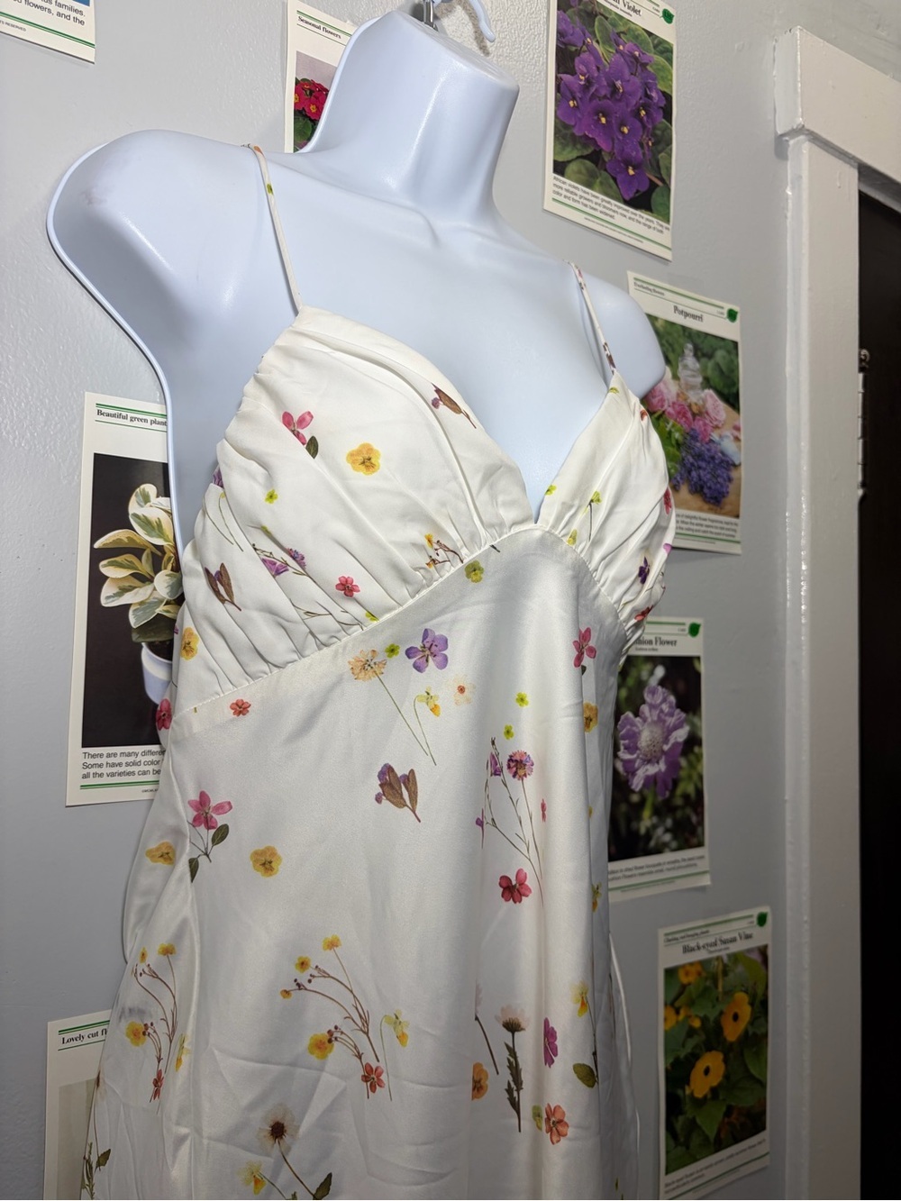 Princess Polly White Floral Mini Slip Dress - Picture 3 of 4